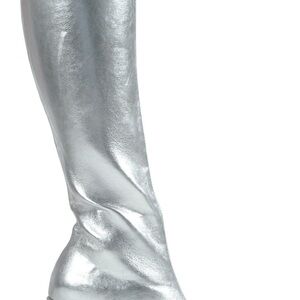 Women's Silver Knee-High Boots